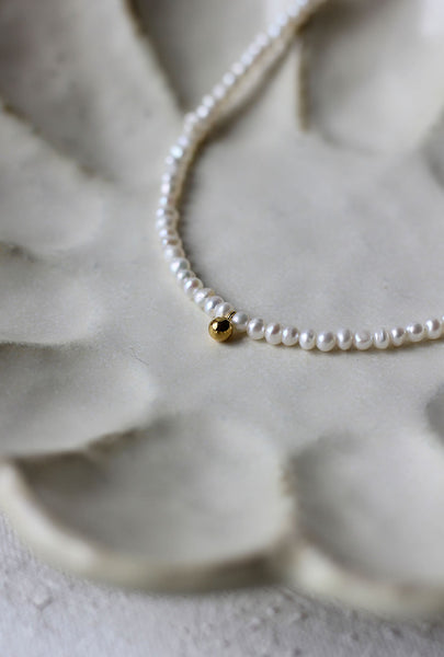 Petite Studio's Tiny Pearl Necklace - Women's Fashion