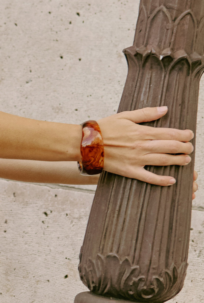 Petite Studio's Amber Lucite Bangle