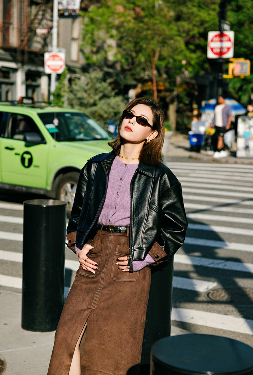 Petite Studio's Debbie Wool Pencil Skirt in Chocolate