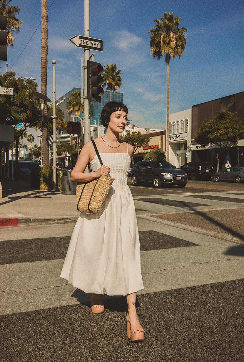 Petite Studio's Della Bubble Dress in Ivory