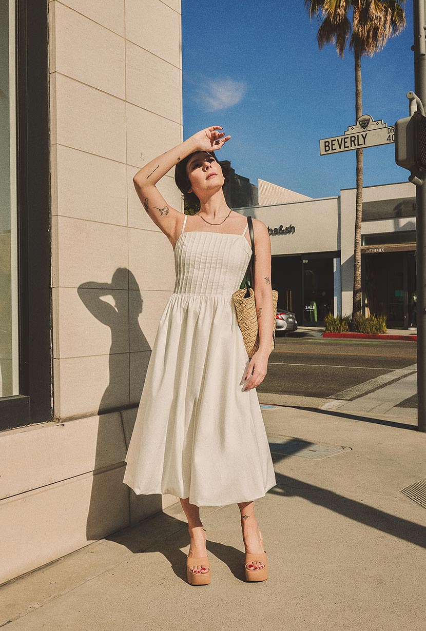 Petite Studio's Della Bubble Dress in Ivory