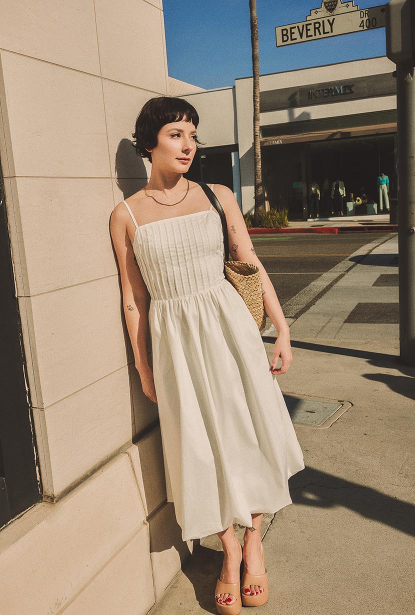 Petite Studio's Della Bubble Dress in Ivory