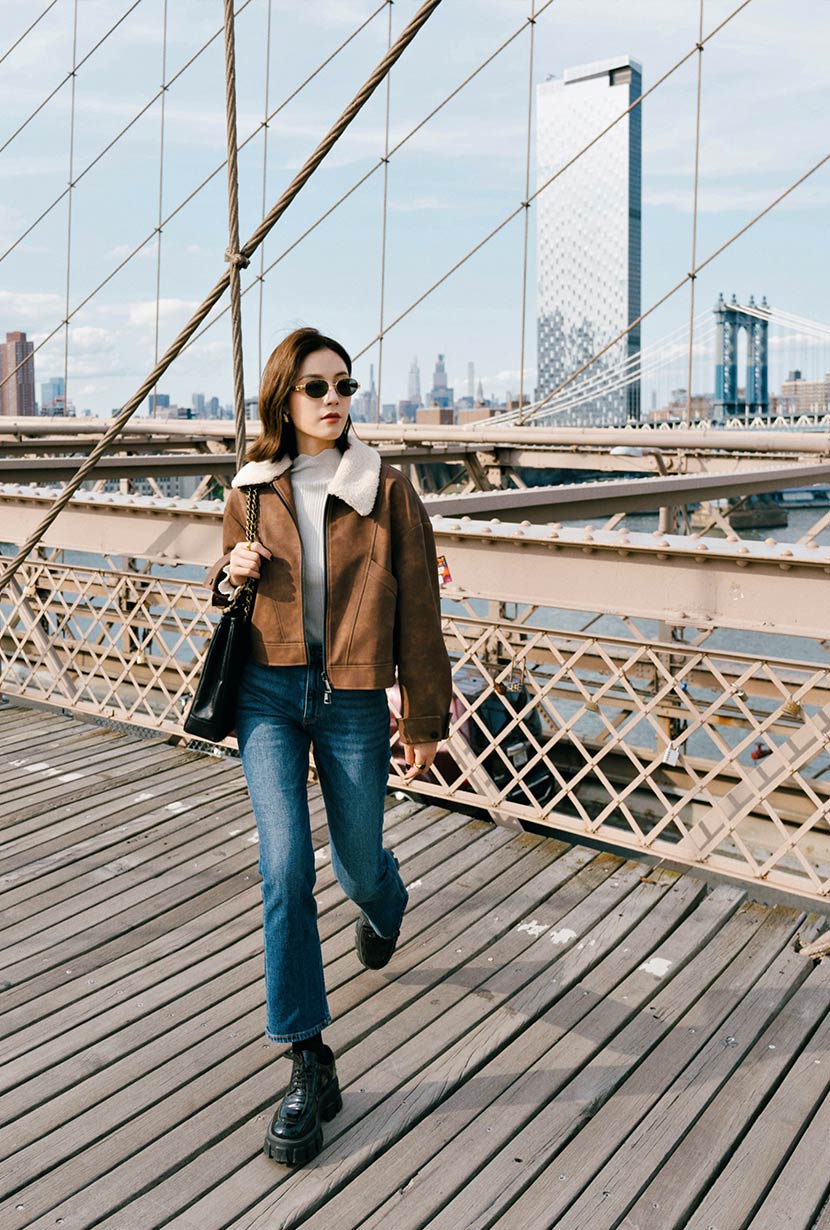 Petite Studio's Laura Suede Jacket in Brown