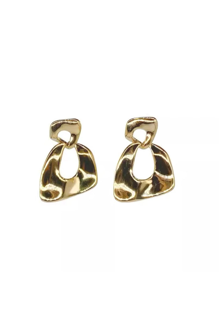 Petite Studio's Organic Link Golden Drop Earrings