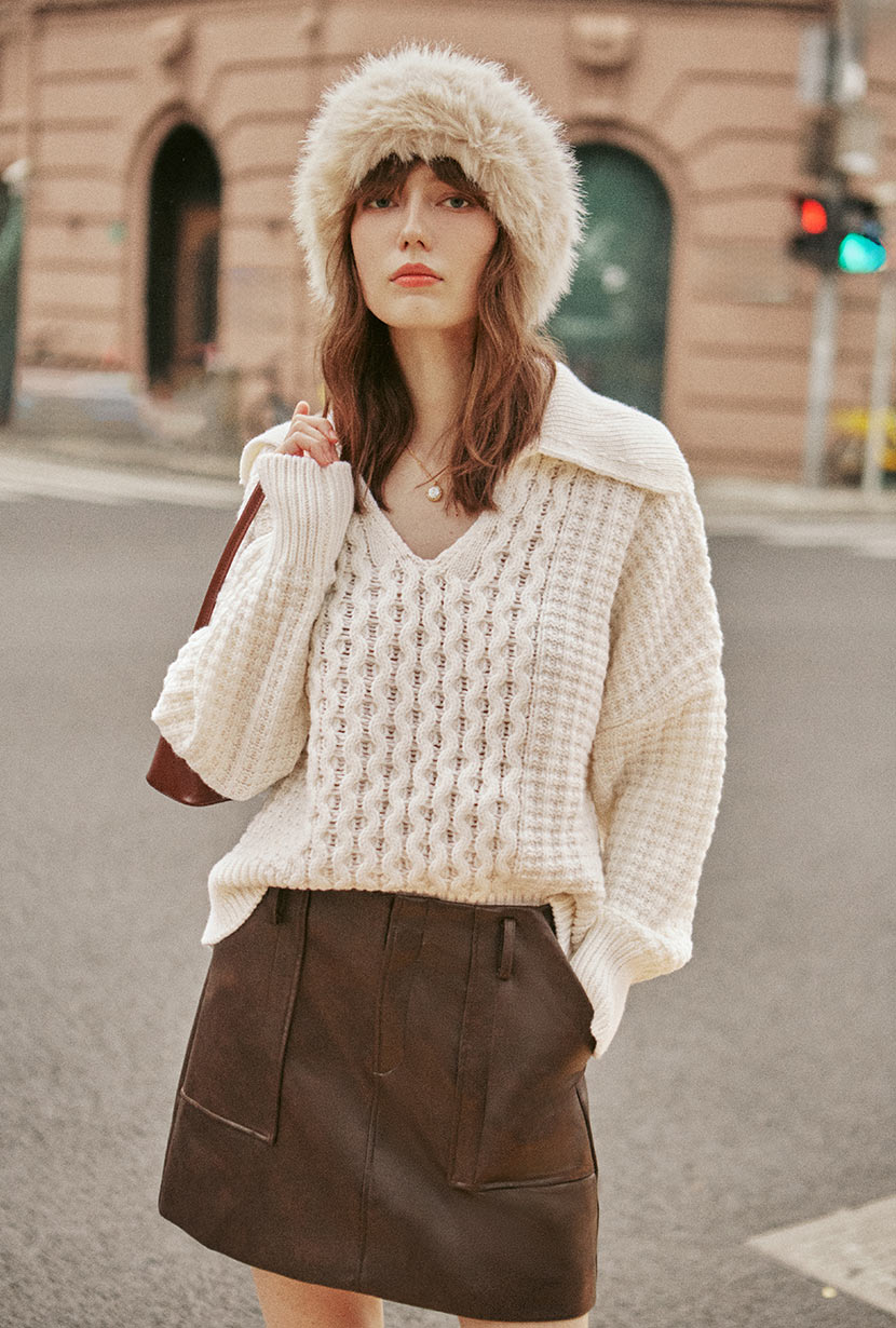 Blanca Wool Sweater - Ivory