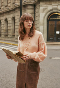 Petite Studio's Deidre Mohair Sweater in Apricot