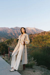 Petite Studio's Hagar Trench Coat in Beige