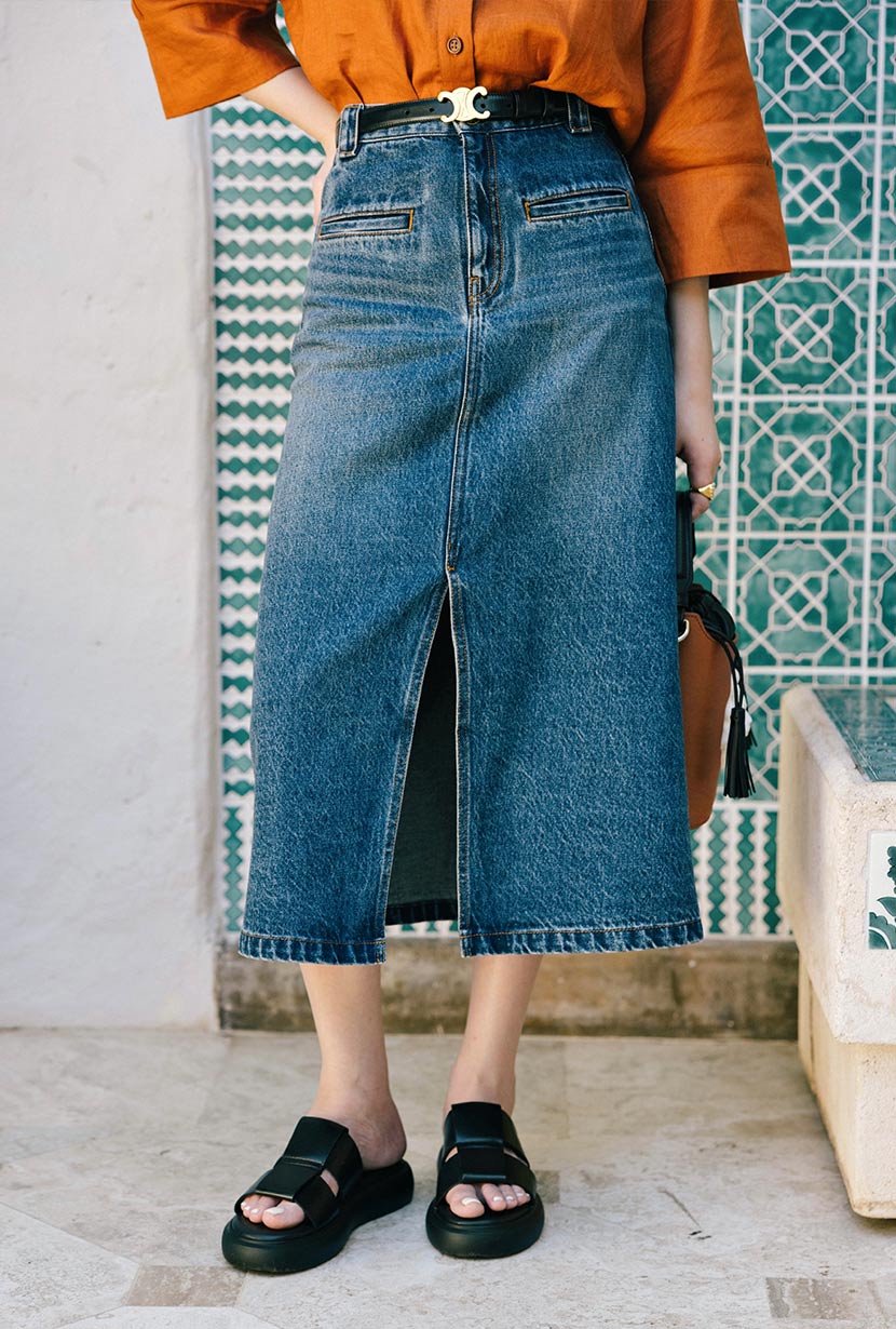 Denim skirt petite hotsell