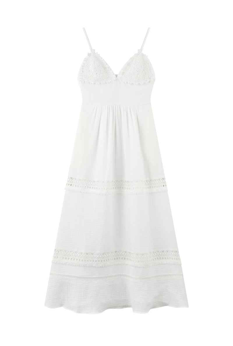 Petite Studio's Imogene Dress in White Eyelet 
