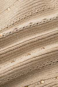 Petite Studio NYC's Reine Cotton Cardigan in Camel