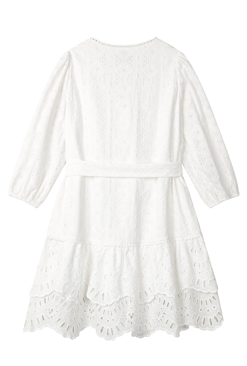 Petite Studio's Sylvie Dress in Ivory Eyelet - Women's Fashion