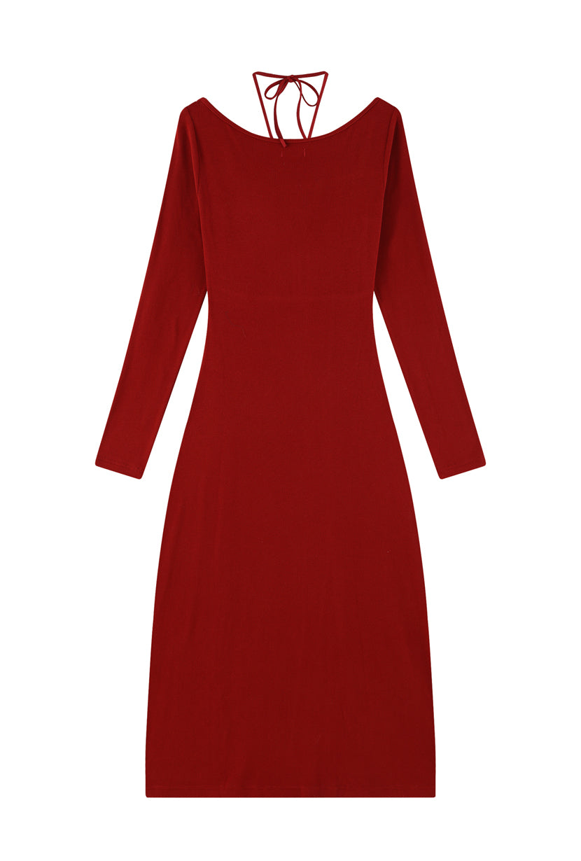 Petite Studio's Renee Knit Dress in Ruby Red 