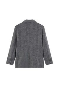 Petite Studio's Vito Wool Blazer in Cool Grey 