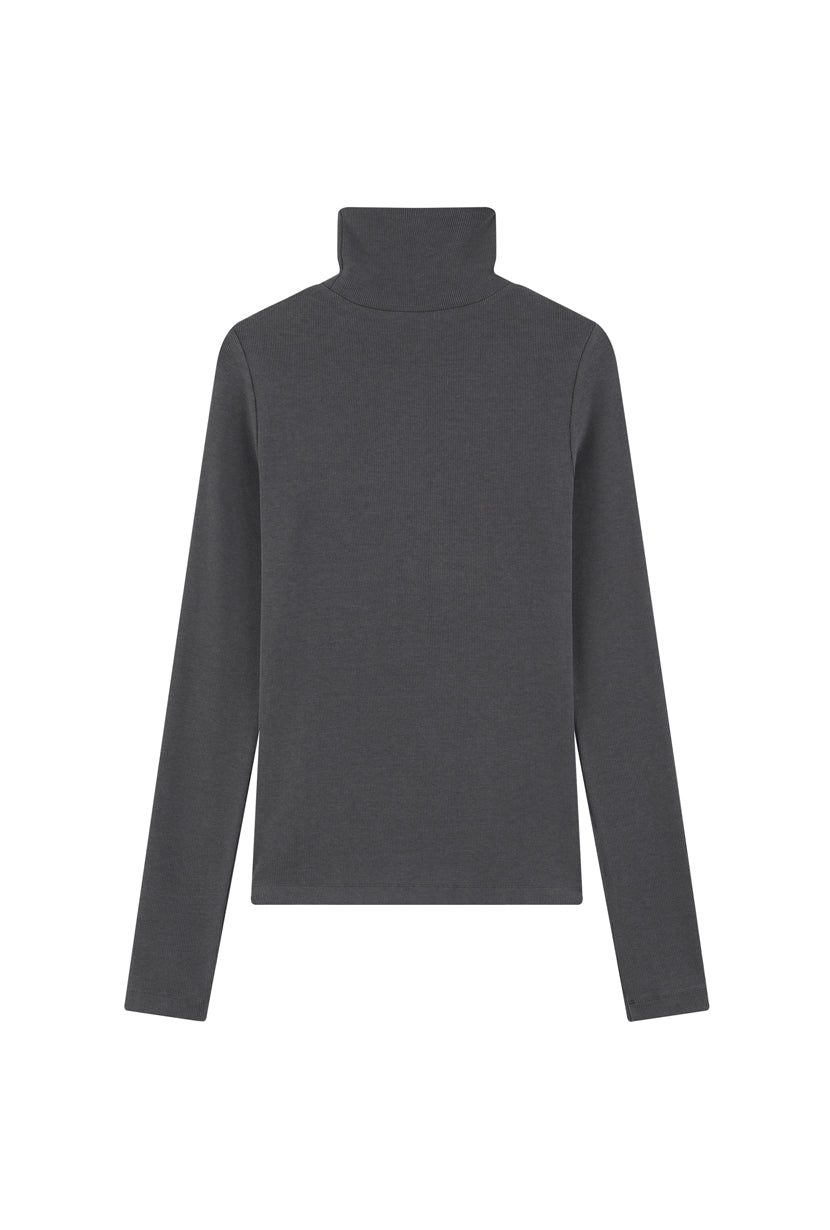 Petite Studio's Freja Cotton Turtleneck in Grey