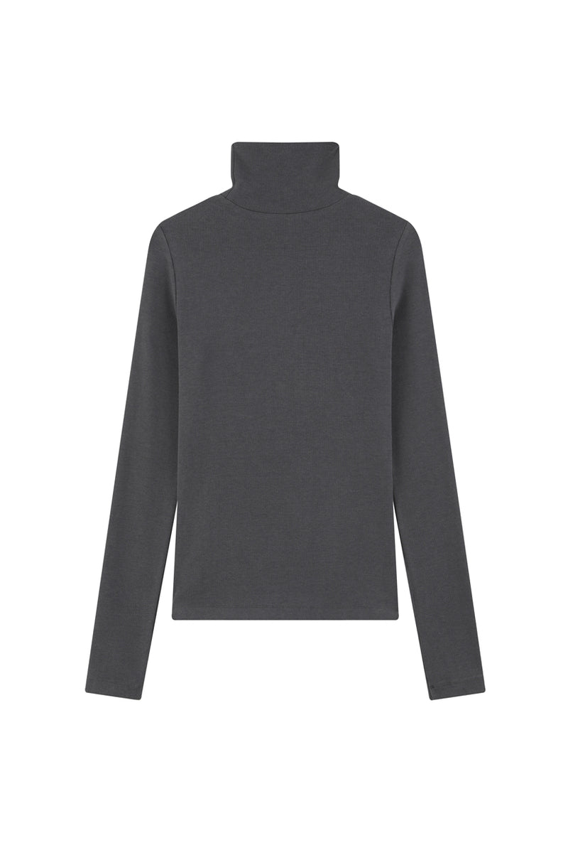 Petite Studio's Freja Cotton Turtleneck in Grey