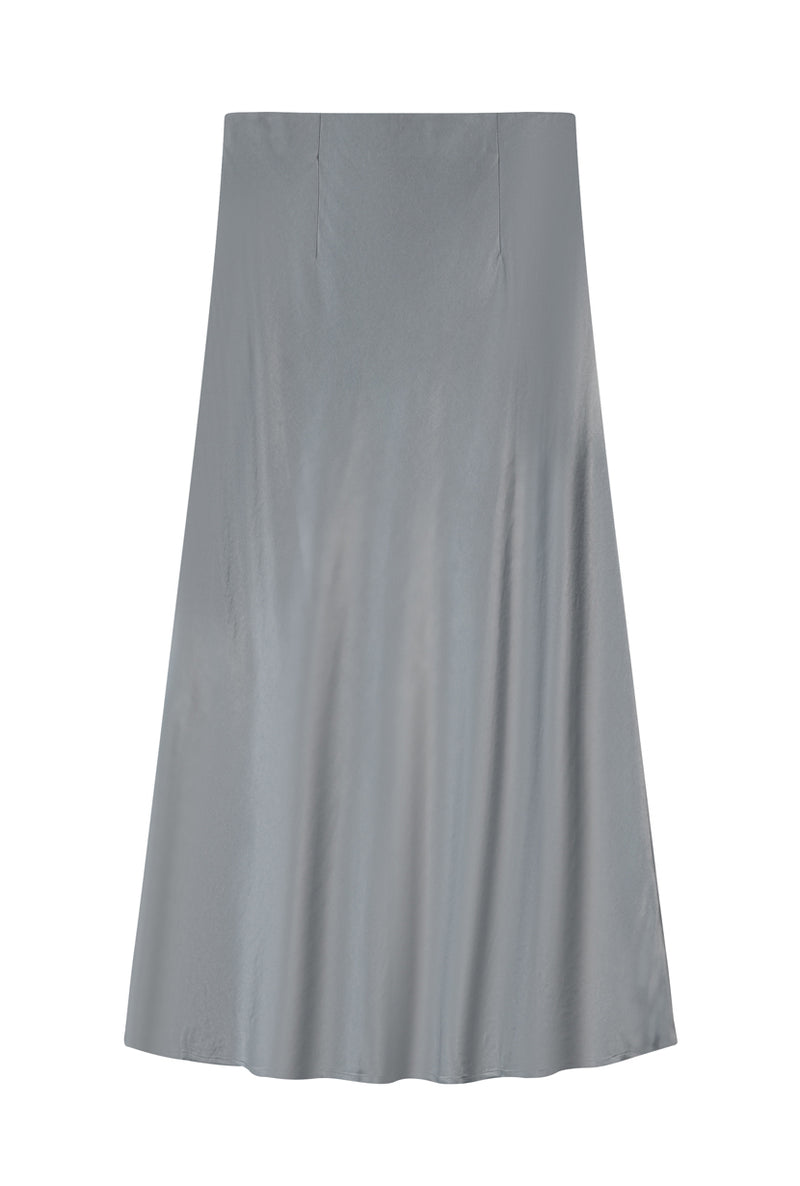 Petite Studio NYC's Nadine Satin Skirt in Grey