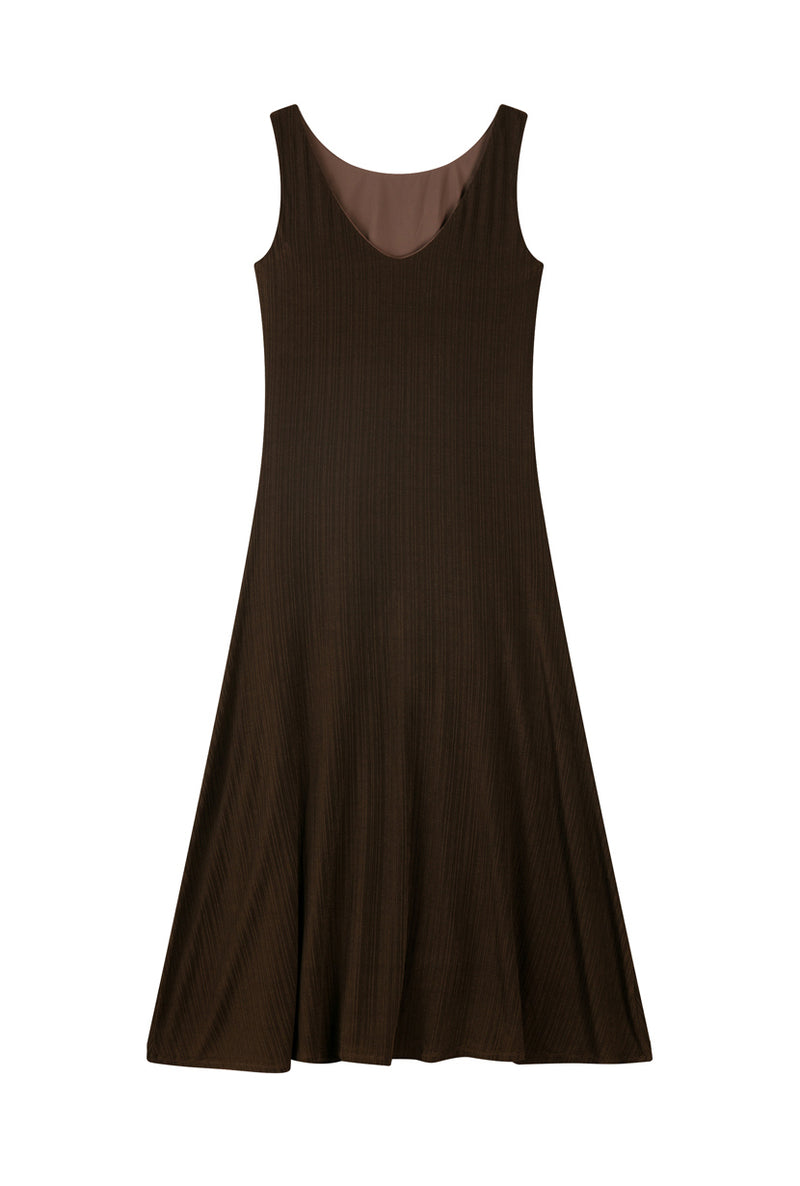 Petite Studio NYC's Gwynne Knit Dress in Warm Walnut