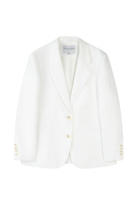 Petite Studio's Kia Linen Blazer in White