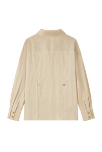 Petite Studio NYC's Benoite Linen Shirt in Ecru