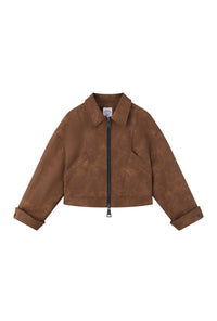 Petite Studio's Laura Suede Jacket in Brown