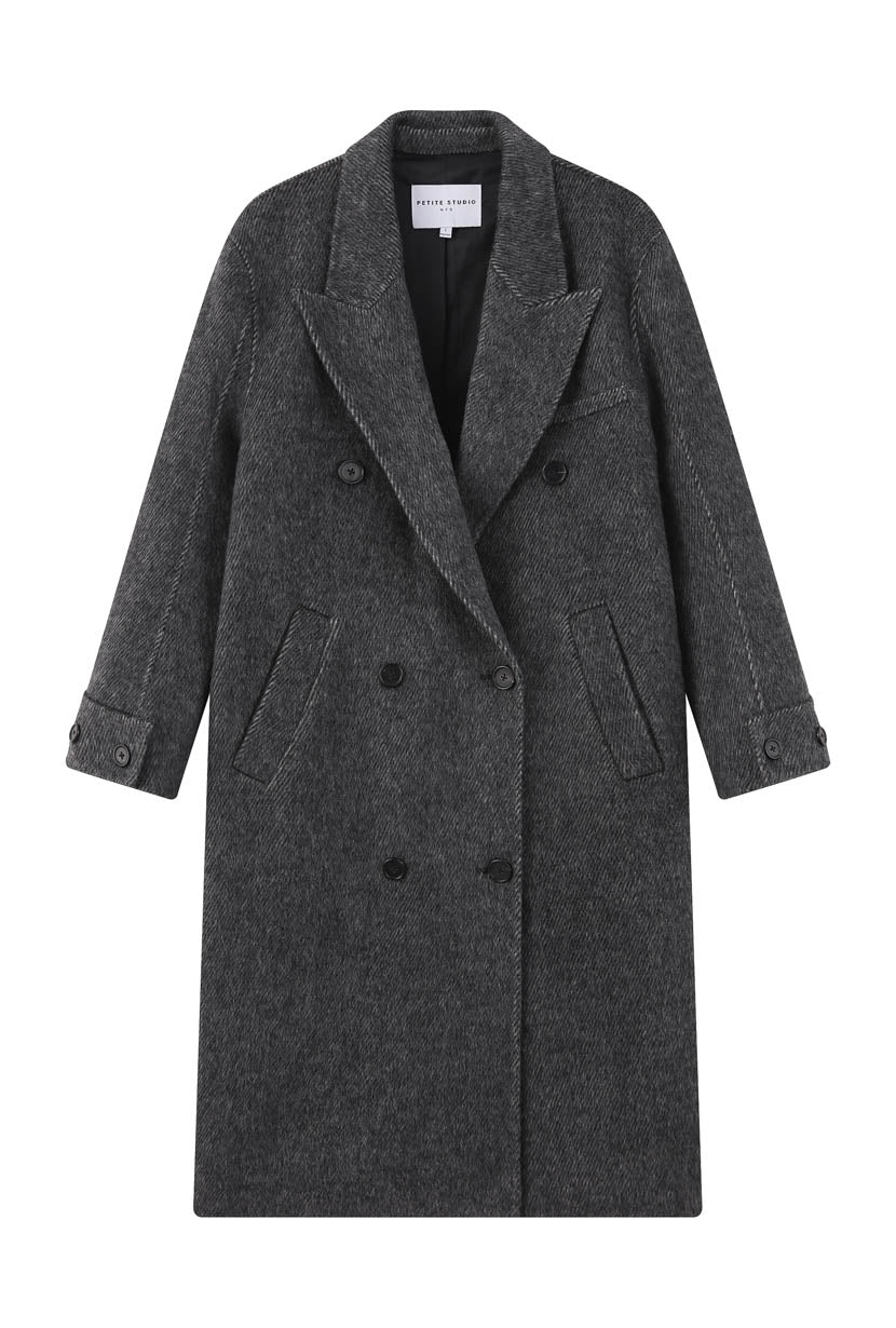 Petite Wool Coats Trendy Petite Coats Petite Clothing for Women Petite Fashion Petite Studio Allister Wool Coat in Charcoal