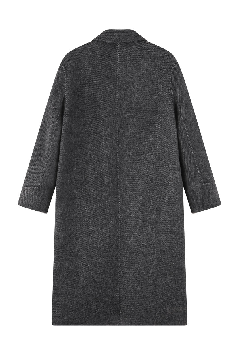 Petite Studio's Allister Wool Coat in Charcoal 