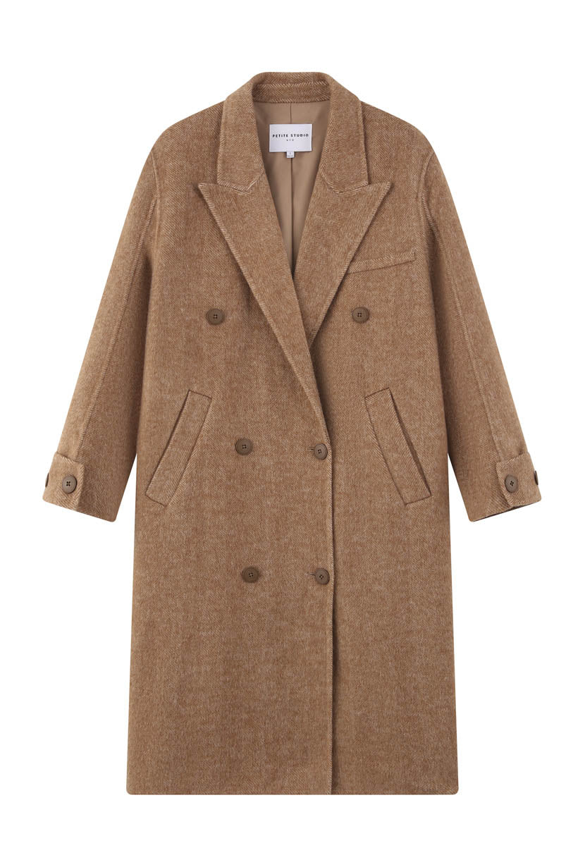 Camel peacoat petite hotsell