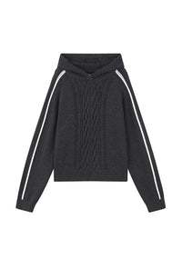 Petite Studio's Gracel Wool Hoodie in Charcoal