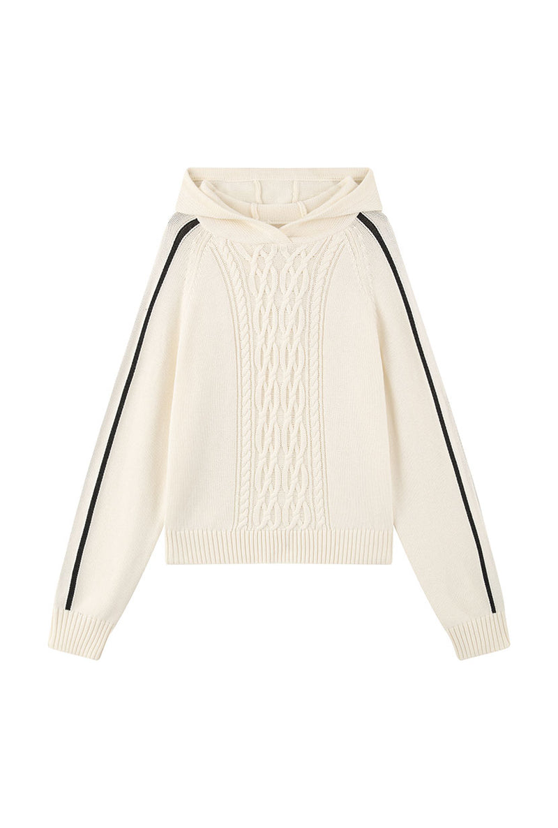 Petite Studio's Gracel Wool Hoodie in Ivory