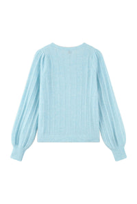 Petite Studio's Diane Mohair Cardigan in Tiffany 