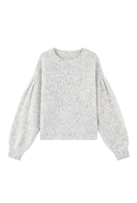 Petite Studio's Deidre Mohair Sweater in Cool Grey