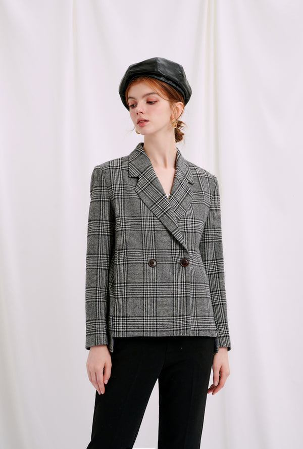 Petite Studio's Oversized Jane Wool Blazer in Grey - Women's Fashion